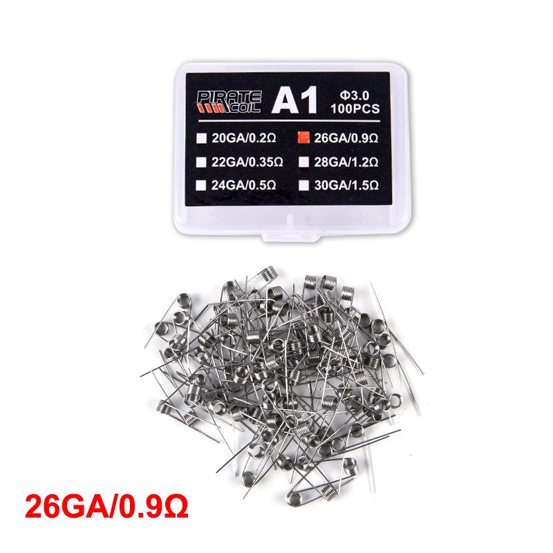 [TL][TL]100 Pcs/box High Quality A1 Coil Wire Heating Resistance Premade Coils DIY Prebuilt Coil Wire 3.0 Circle Diameter