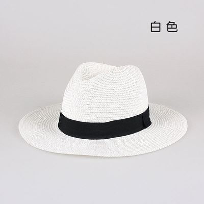 Men's Jazz Rim Hat Summer Travel Vacation Beach Hat Sun Hat Panama Rim Hat