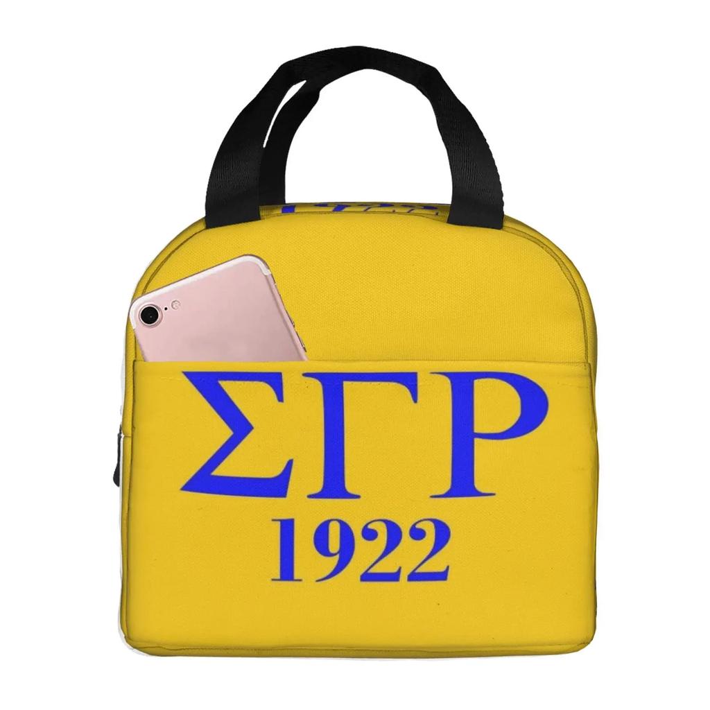 Cmxljwyt Sigma Gamma Rho Lunch Bag Tote Meal Bag Reusable Insulated Portable Game Lunch Box Handbags for Work School Picnic