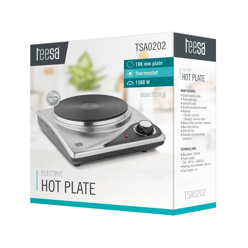Teesa 1500W Single Burner Electric Cooker