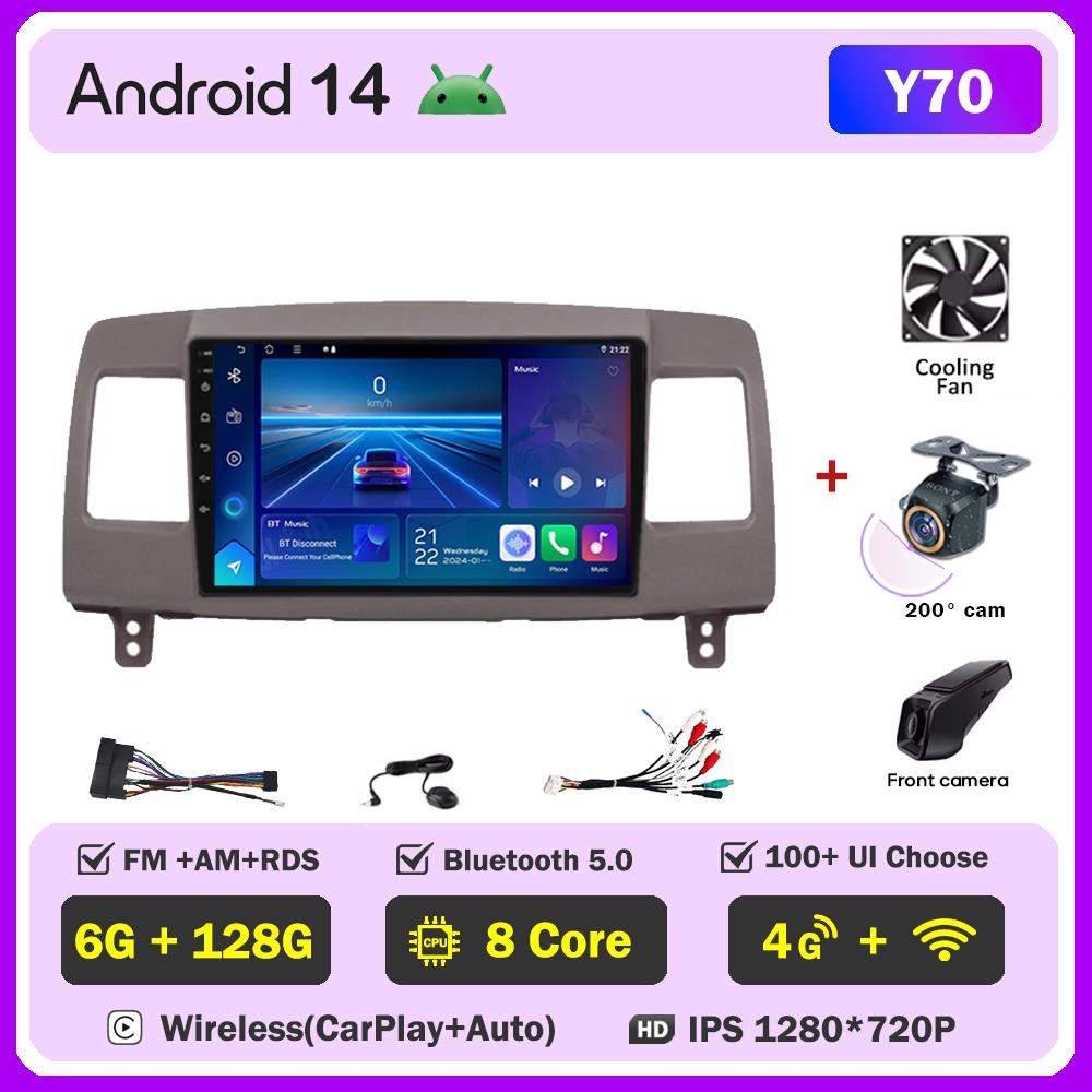 Android 14 For Toyota Mark II 9 X110 2000-2007 Car Multimedia Video Player Stereo Head Unit Autoradio Touch Screen GPS 5G Wifi