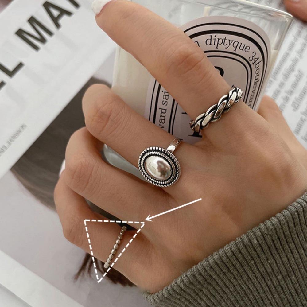 Ring Does Not Fade Niche Design Ins Opening Female High-end Sense Retro Cold Pearl Shell Versatile Irregular