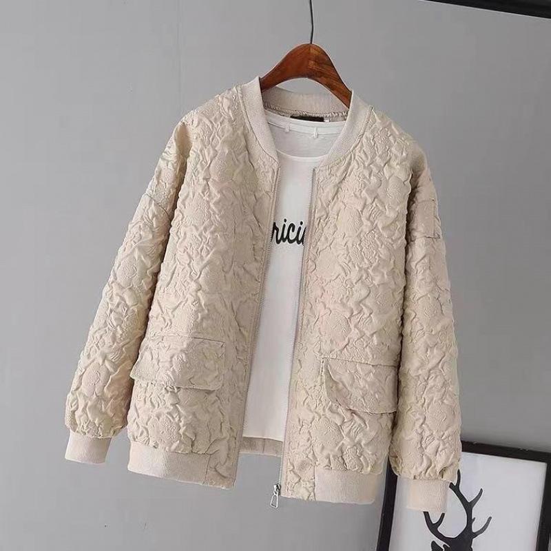 Women's Short Baseball Jacket Korean Style Early Spring Casual Jacket Fashionable Top