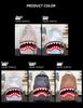 Shark Print Student Backpack, Large Capacity, Trendy, Fun, and Fashionable