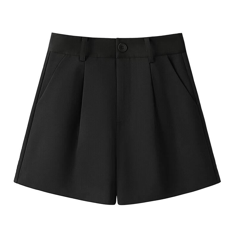 Women's High-Waist Loose Fit Suit Shorts