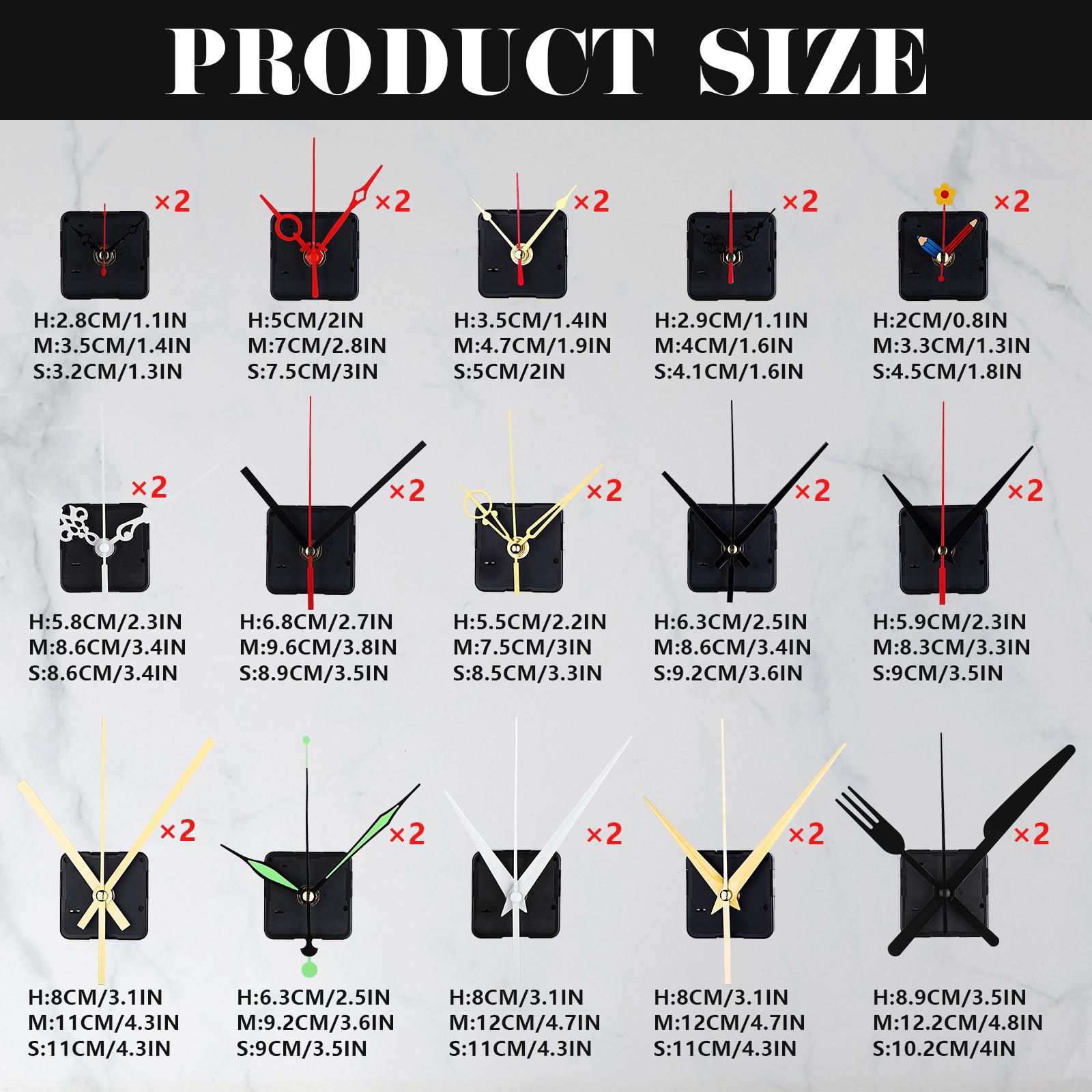 

30 комплектов кварцевого часового механизма, бесшумный кварцевый часовой механизм, набор, стрелки и моторный механизм, кварцевый часовой мотор, механизм настенных часов чёрный