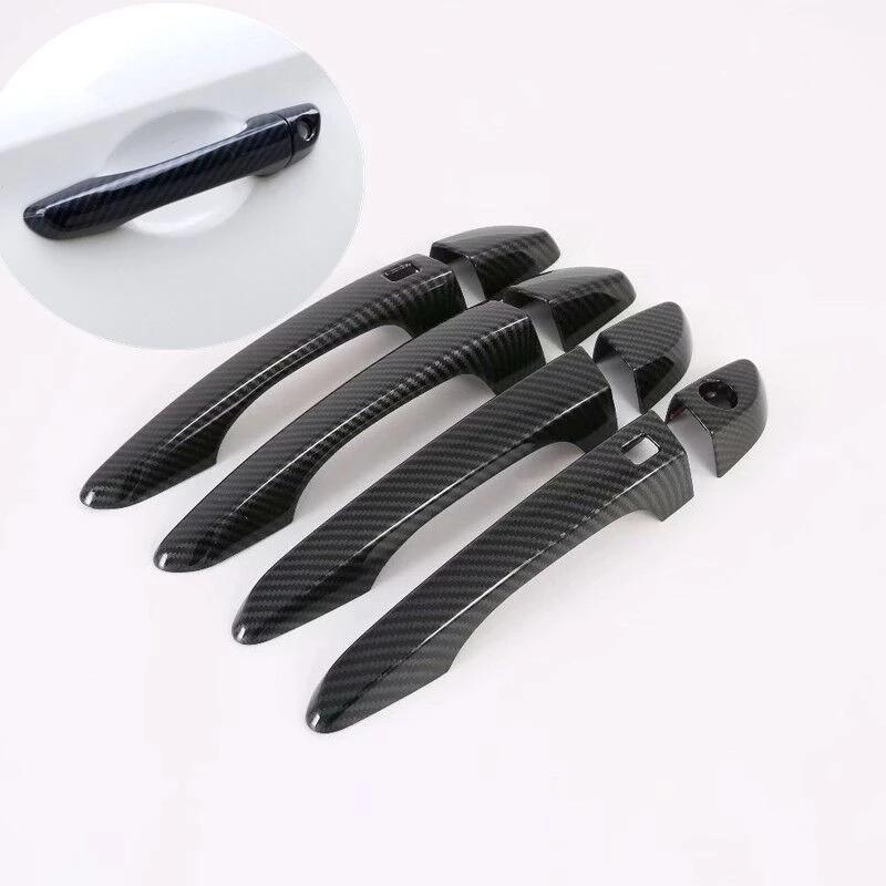 For Hyundai Tucson LHD 2015 2016 2017 2018   ABS Chrome Glossy Black Auto Door Handle Cover Trim Car Styling Accessories