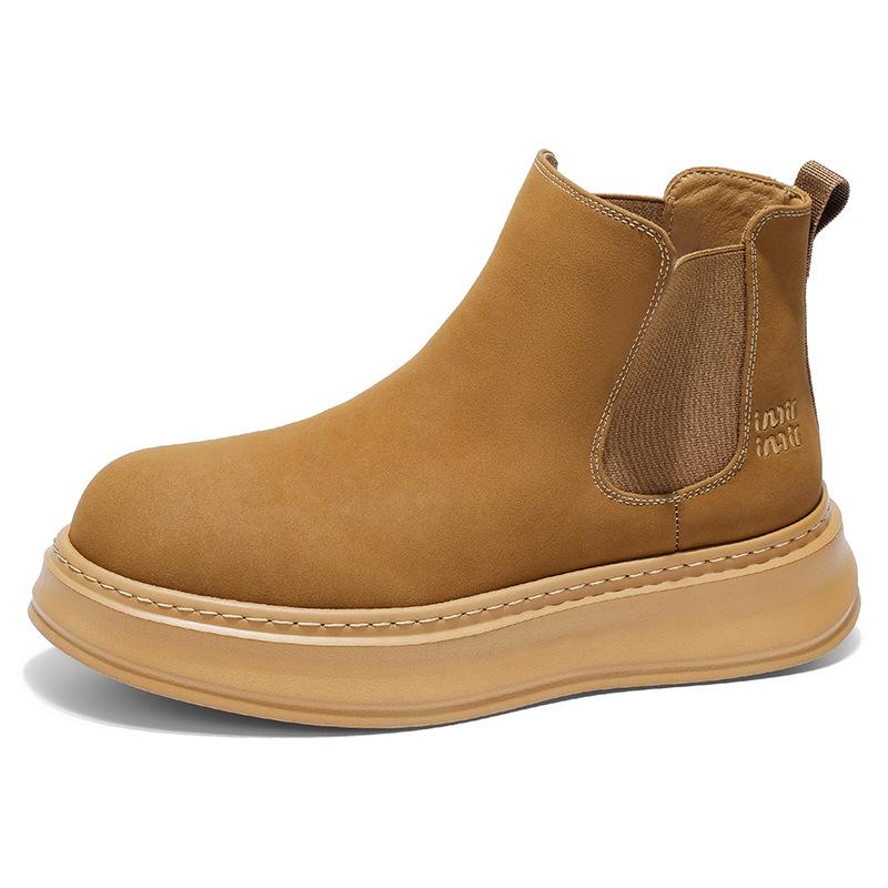 Martin boots winter new British Chelsea boots non-slip thick-soled high-top short boots