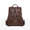 European and American Retro Versatile Women's Backpack High Quality Soft PU Leather College Student Rucksack Trendy Fashion Rivet Outdoor Travel Bag