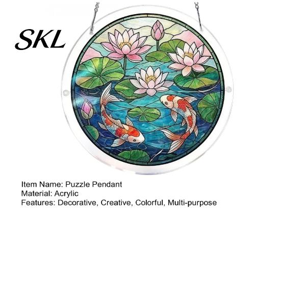 High Transparency Acrylic Art Puzzle Suncatcher, Artistic Window Hanging Ornament, 7.48 Inch Sun Catcher Decoration, Ideal for Gifting And Home Decor