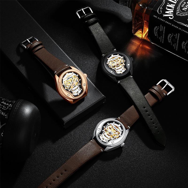 AILANG Skelettuhr Herren Vollautomatische mechanische Herrenuhr Persönlichkeit Modeuhr
