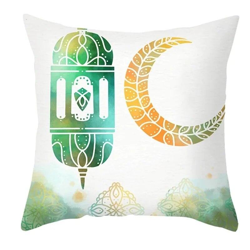 Eid Mubarak Pillowcase Moon Star Lantern Pillowcase Decoration