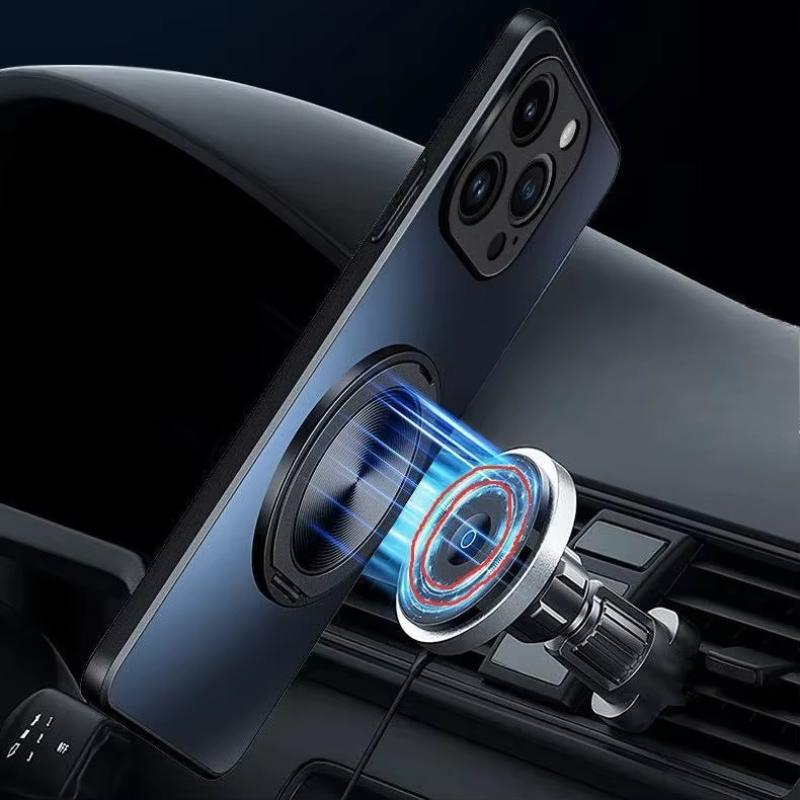 For VIVO IQOO Z10 Turbo Pro AG Frosted Magnetic Stand Holder Phone Case For VIVO IQOO Z10X Z10 Turbo Shockproof Hard Phone Cover Bumper