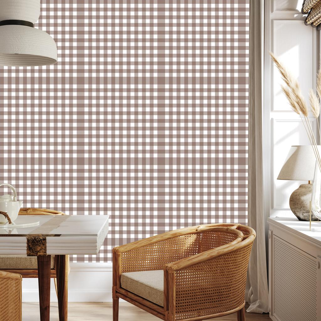 Wallpaper Fabric Pattern Beige and Light Gray for Living Room and Bedroom 50x1000