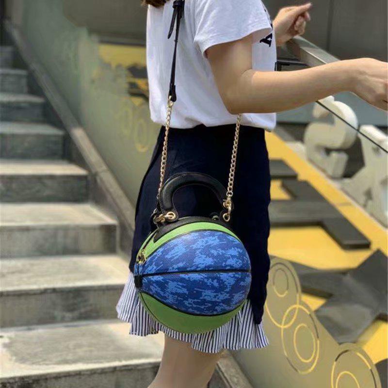 Round Women S Basketball Bag Coin Purse Lady Personality Creative Handbag Shoulder Chain Casual Bag Buy At A Low Prices On Joom E Commerce Platform