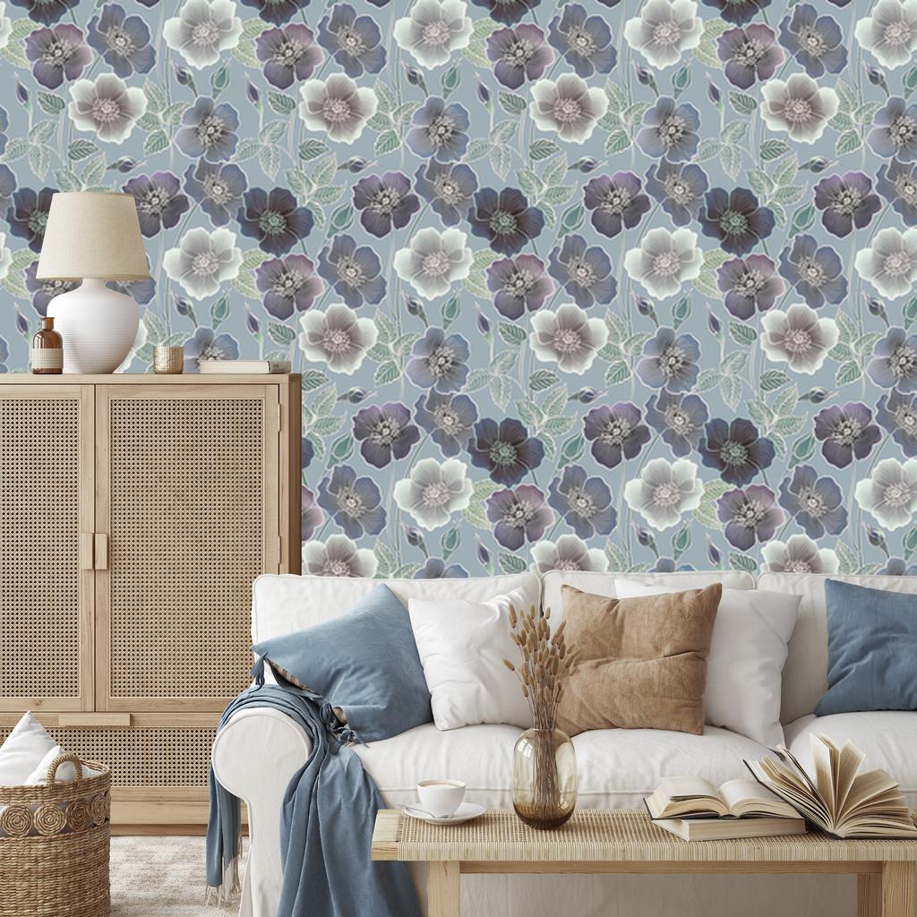 Beautiful Vintage Flowers Wallpaper for Living Room and Bedroom 50x1000