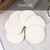 DomeStar Drink Coasters Set of 6, 3.5 Inch, Boho Furniture and Modern Farmhouse Decor Drink Coasters, Minimalist Non-Slip Tabletop Protection