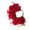 Ethnic Style Bridal Headband Hair Wreath Florals Crown Wedding Flower Headband Beach Hairband Women Hair Accessories