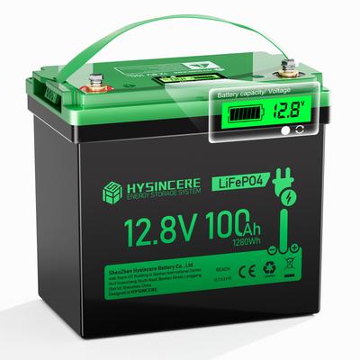 12.8V 100Ah Mini Battery Pack 6000 Cycles for RV Trolling Motor Yacht Camping