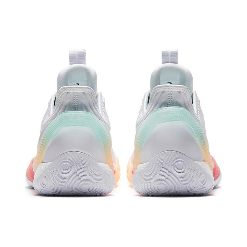 ANTA Three point Rain1.0 Basketball Shoes Men's Low top White/Orange Sneakers 912321102S-2