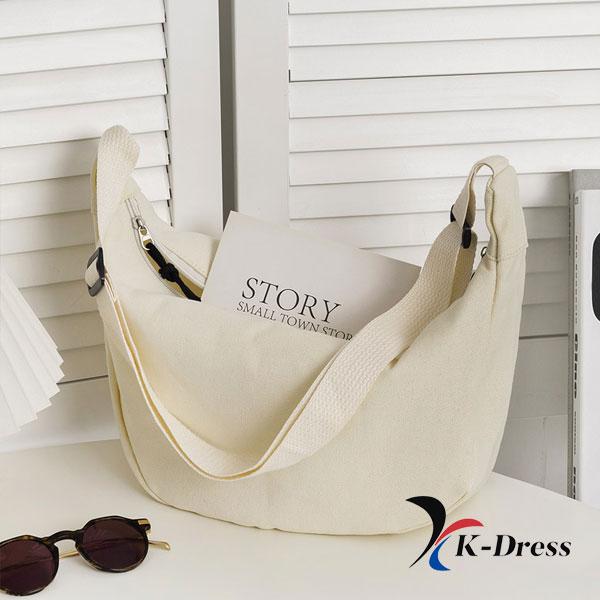 2-color Crescent Cross Canvas Eco Bag