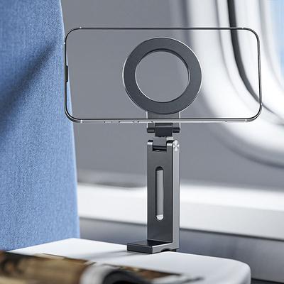 Adjustable Universal Magnetic Phone Holder Travel Essentials Flexible Rotation Hands-Free Airplane Phone Mount Seat Phone Stand