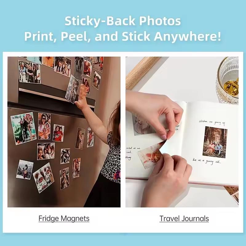 10/20/40/60pcs Zink Sticker Papers 2x3 Inches for HPRT MT53 Z1 Photo Color Printer Machine Adhesive Photo Paper