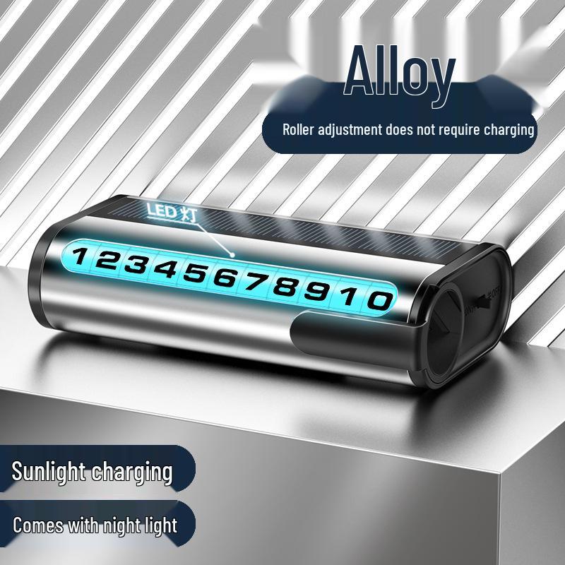 Solar-Powered Temporary Car Parking Sign with Phone Number Display