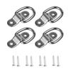 Tie Down Anchors Black D Ring Eyelets 304 Stainless Steel 6 Mm Thick Ring 3 Mm Reinforced Base Pre-drilled Holes