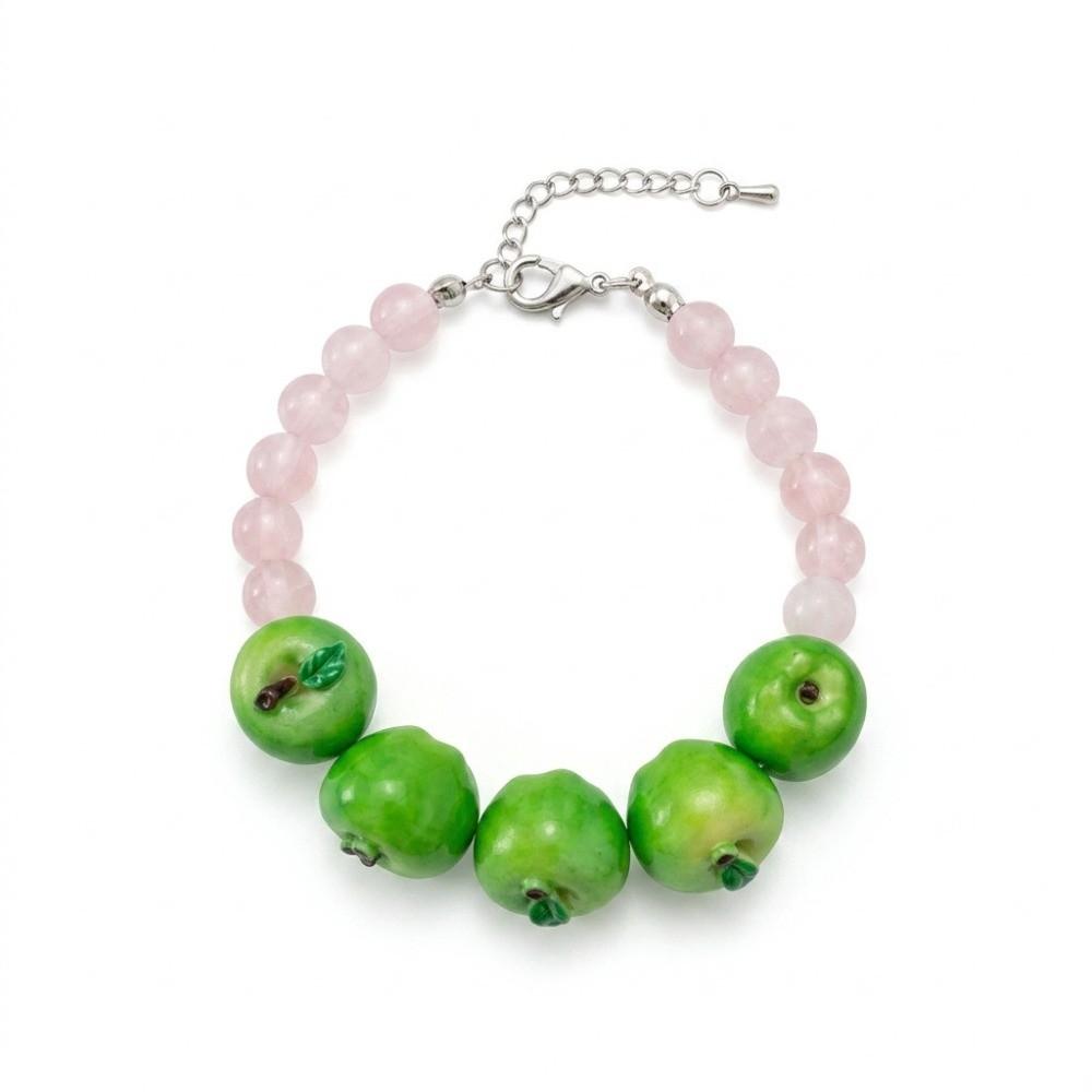 Lemon Bracelets Charm Bracelet for Women Resin Beaded Wrist Jewelry Party Accessory