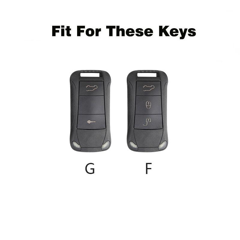 2/3 Button Alloy Leather Car Key Case Cover Key Fob Protector Shell For Porsche Cayenne 955 957 911 997 Boxster 987 Accessories