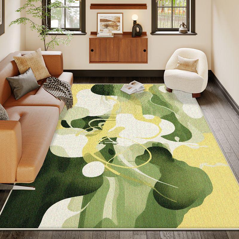Modern Abstract Room Decoration Aesthetic Non-slip Bedroom Carpet Soft Foldable Large Living Room Rug Sofa Table Mat Washable
