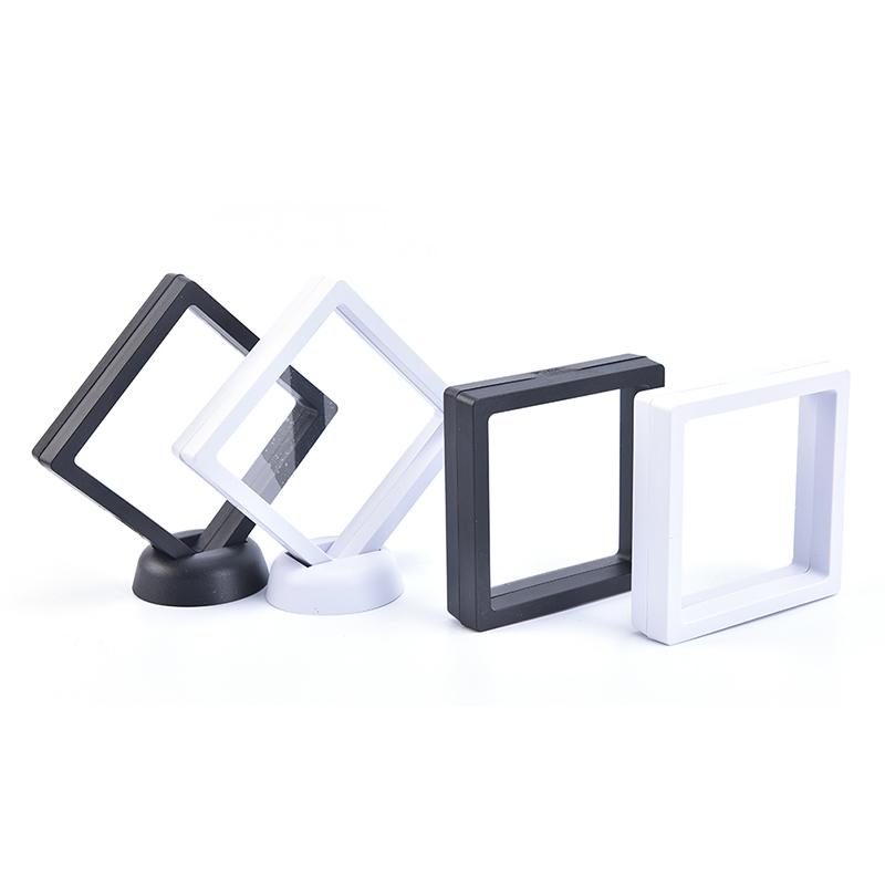 Suspended Floating Display Case Earring Coin Gems Ring Jewelry Stand Holder Box