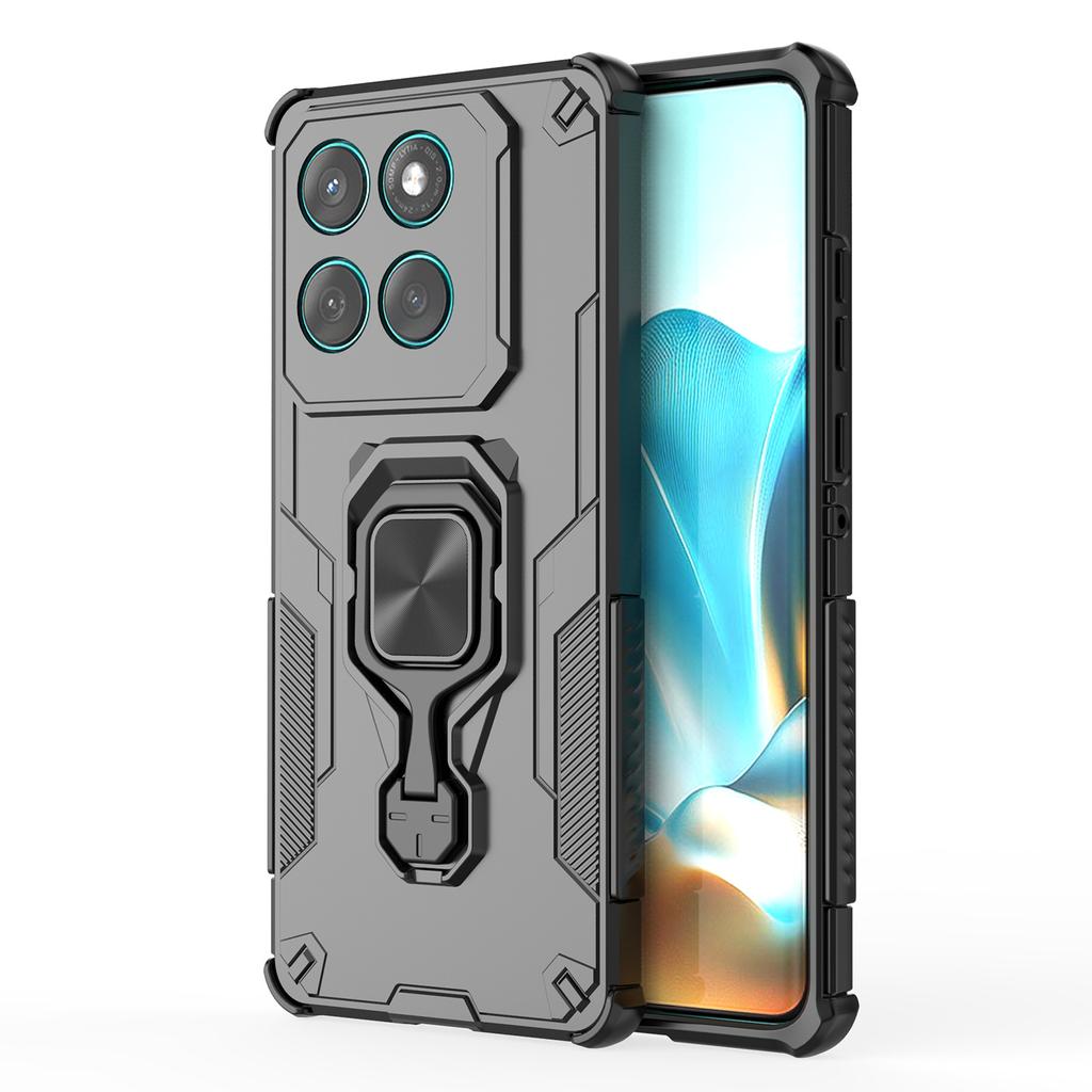 For Motorola Edge 60 Fusion 5G Case Rotatable Ring Kickstand PC+TPU Shockproof Phone Cover