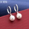 925 Sterling Silver Polished Bead Pendant Earrings - Beautiful Gift Jewelry