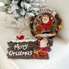 Creative Christmas Welcome Door Pendant Retro Santa Claus Snowman Decoration  Home