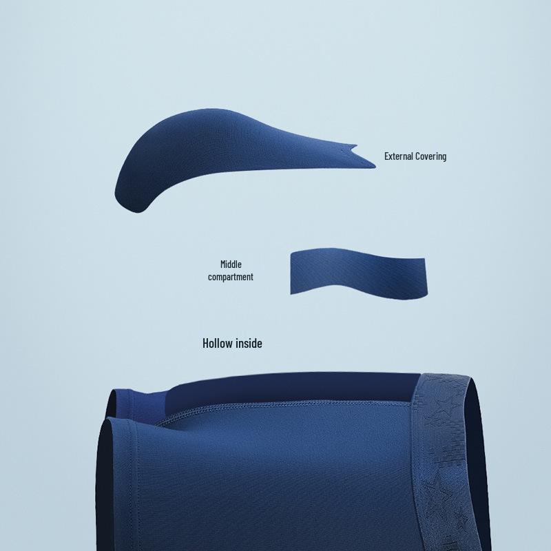 Men's Breathable Boxer Briefs - Solid Color, Youth Style, Gun-Type Separation