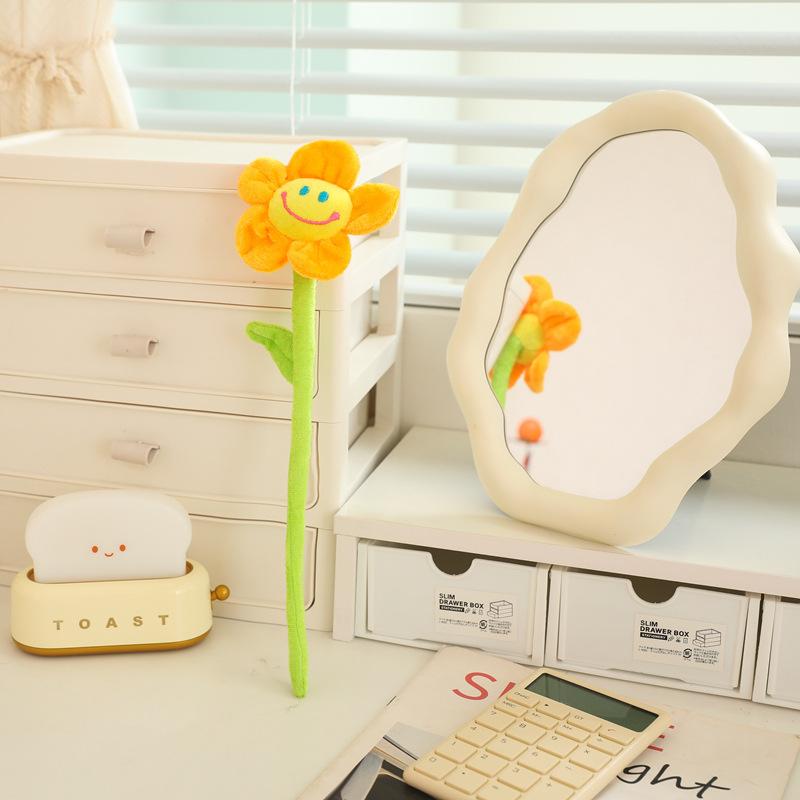 Simulation rose creative curtain buckle knot wedding plush toy decoration gift for girls sun flower