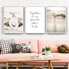 Begonia Beach Reed Feather Wall Art Nordic Posters And Prints Canvas Painting Wall Pictures For Living Interior Room Mural Decor