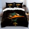 Cartoon green duck illustration. Bedding sets Duvet cover sets Duvet covers Pillowcases(1 * Duvet Cover 2 * Pillowcases, without duvet insert)