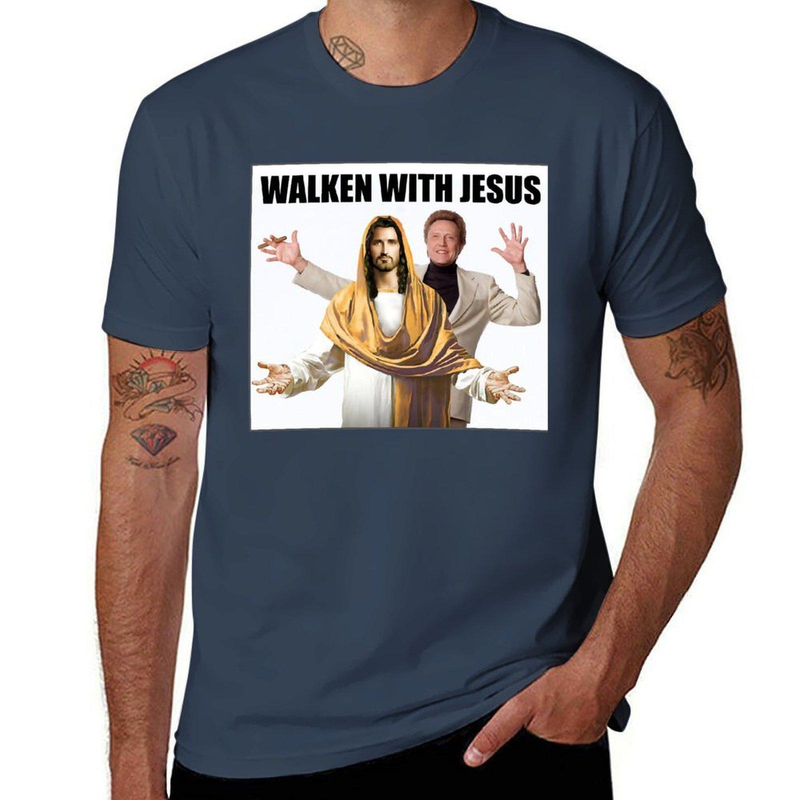 Walken With Jesus For Fans Tshirt Casual Everyday Wear Tshirt S
