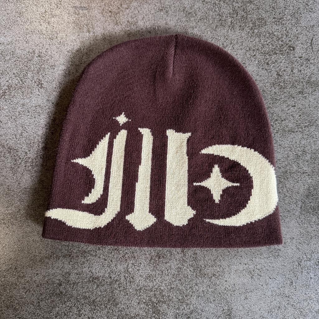 Style Moon Street Star Pattern Neutral Knitted Hat For Autumn Winter And