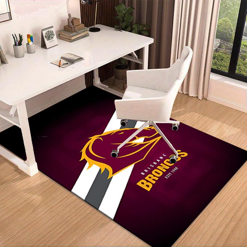 Brisbane Broncos Area Rug Office Rug, Chair Rug, Decor Carpet Livingroom Bedroom Mat, Large Size Fan Gifts Christmas Gifts