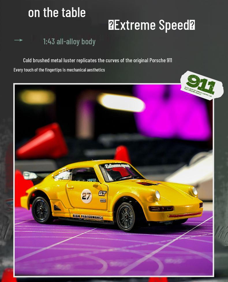 1:43 Scale Alloy Drift RC Car with Openable Doors - Mini Desktop Remote Control Toy