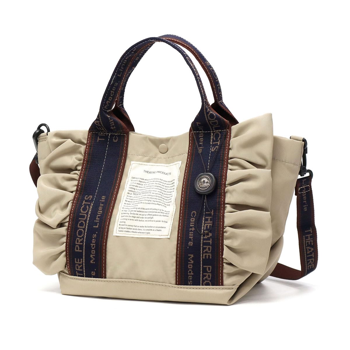 

NYLON FRILL 2WAY BAG THAMES M Tote Bag CL240363 Beige [Theatre Products] бежевий