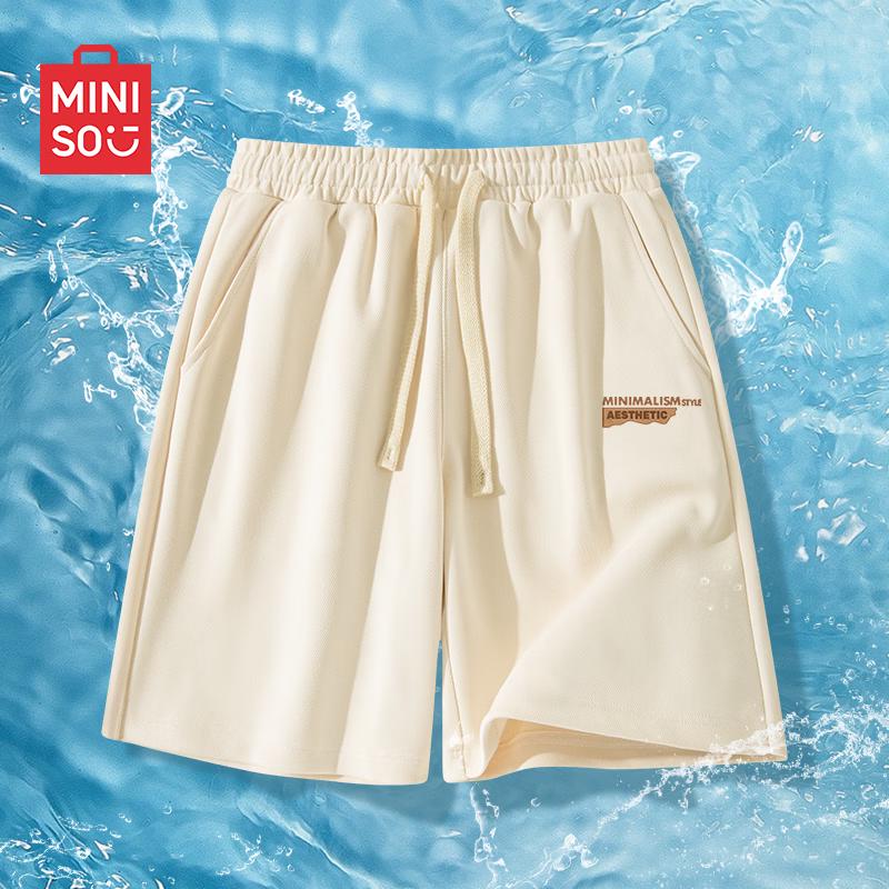 

MINISO Men s Fashion Summer Loose Casual Straight Mid-Length Shorts 2XL