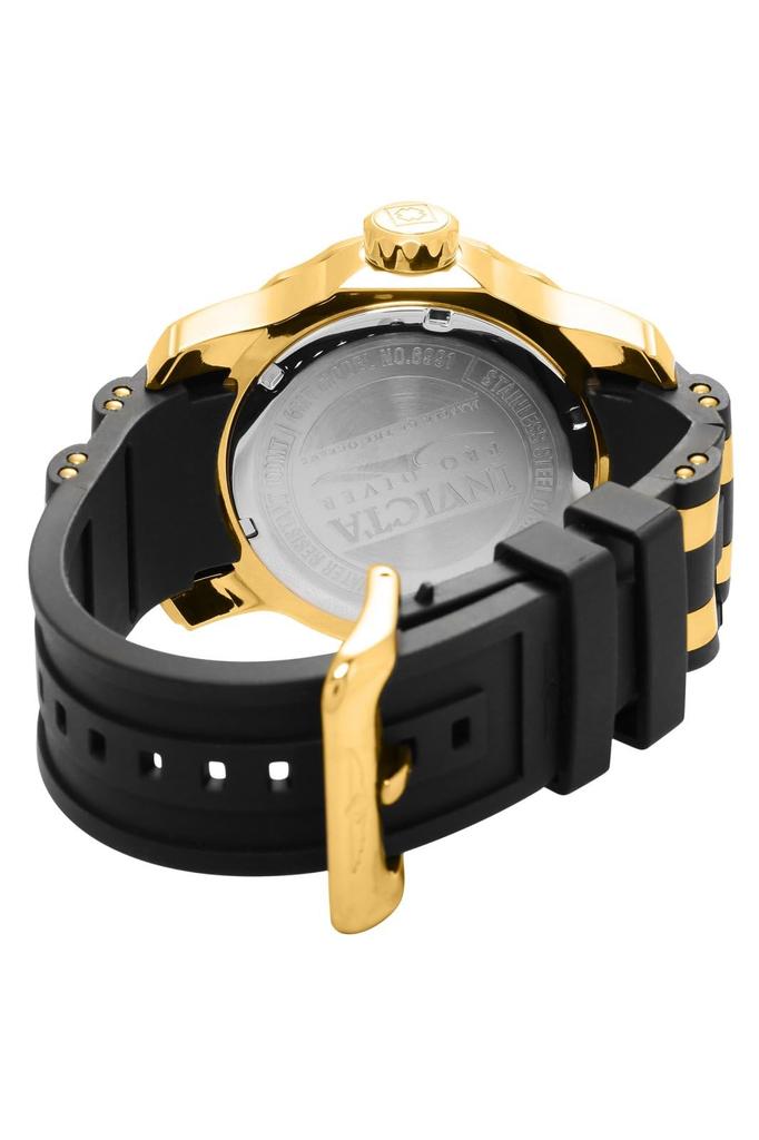 Pro Diver Quartz 48mm Koperta Złota Czarna Stal nierdzewna Poliuretan Pasek Czarna tarcza 6991 [Invicta] Męski [Produkt]