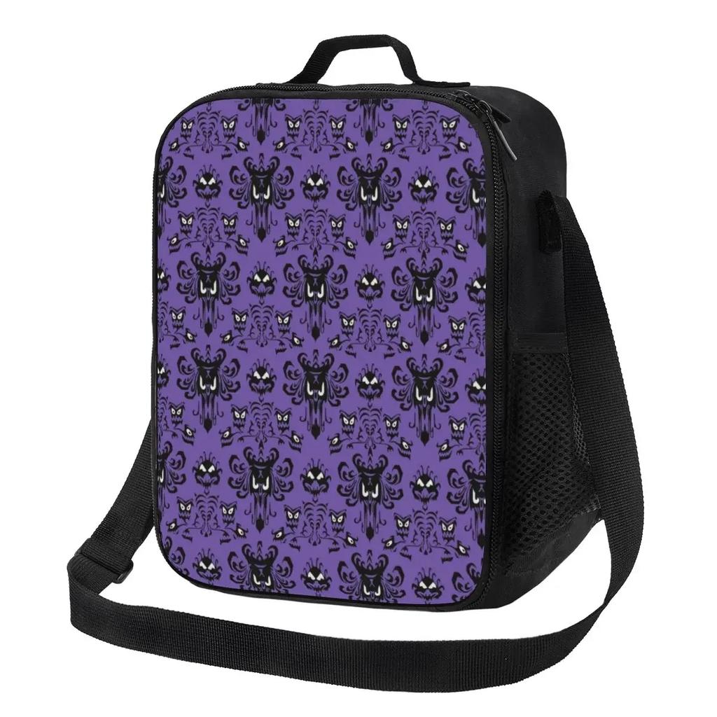 Halloween Haunted Mansion Haunted House Madame Insulated Lunch Bag for Camping Travel Thermal Cooler Lunch Box Women Children