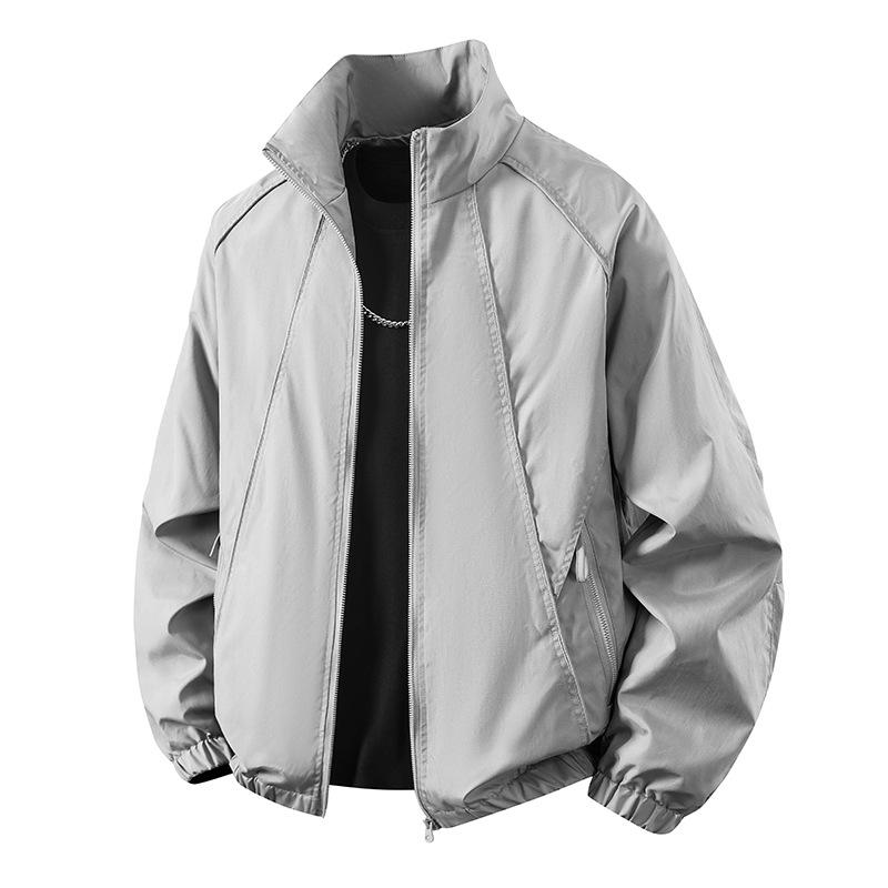 2026 Retro Men's Lightweight Flight Jacket - Spring/Autumn Stand-up Collar Trend.