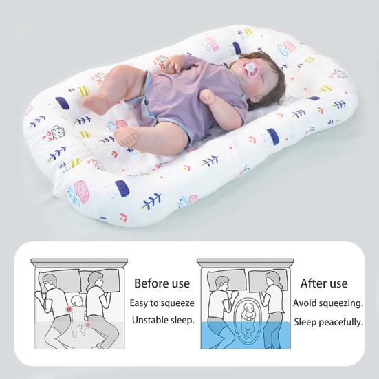 Yousheng Baby Lounger Newborn Infant Lounger with Detachable Washable Cover Breathable Baby Lounging Cushion for Babies Tummy Time Bed Couch Use